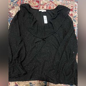 Loft Black Blouse NWT